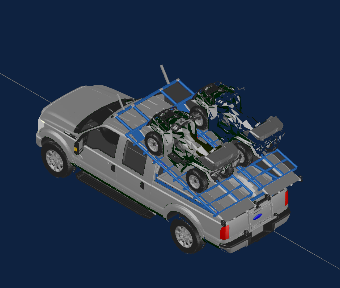 Equipment carried above the truck bed
