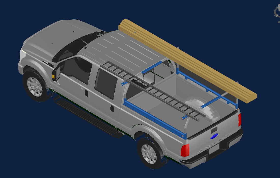 Frostrack carrying lumber — CAD render