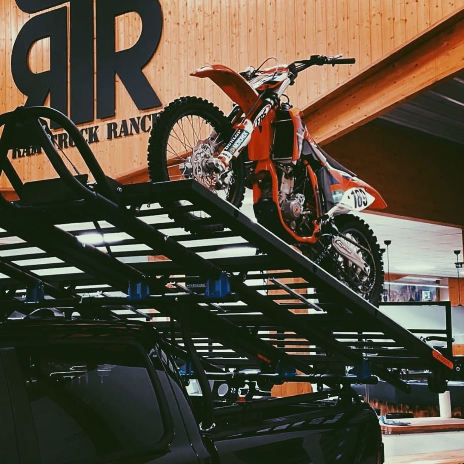 Dirt bike on the rails