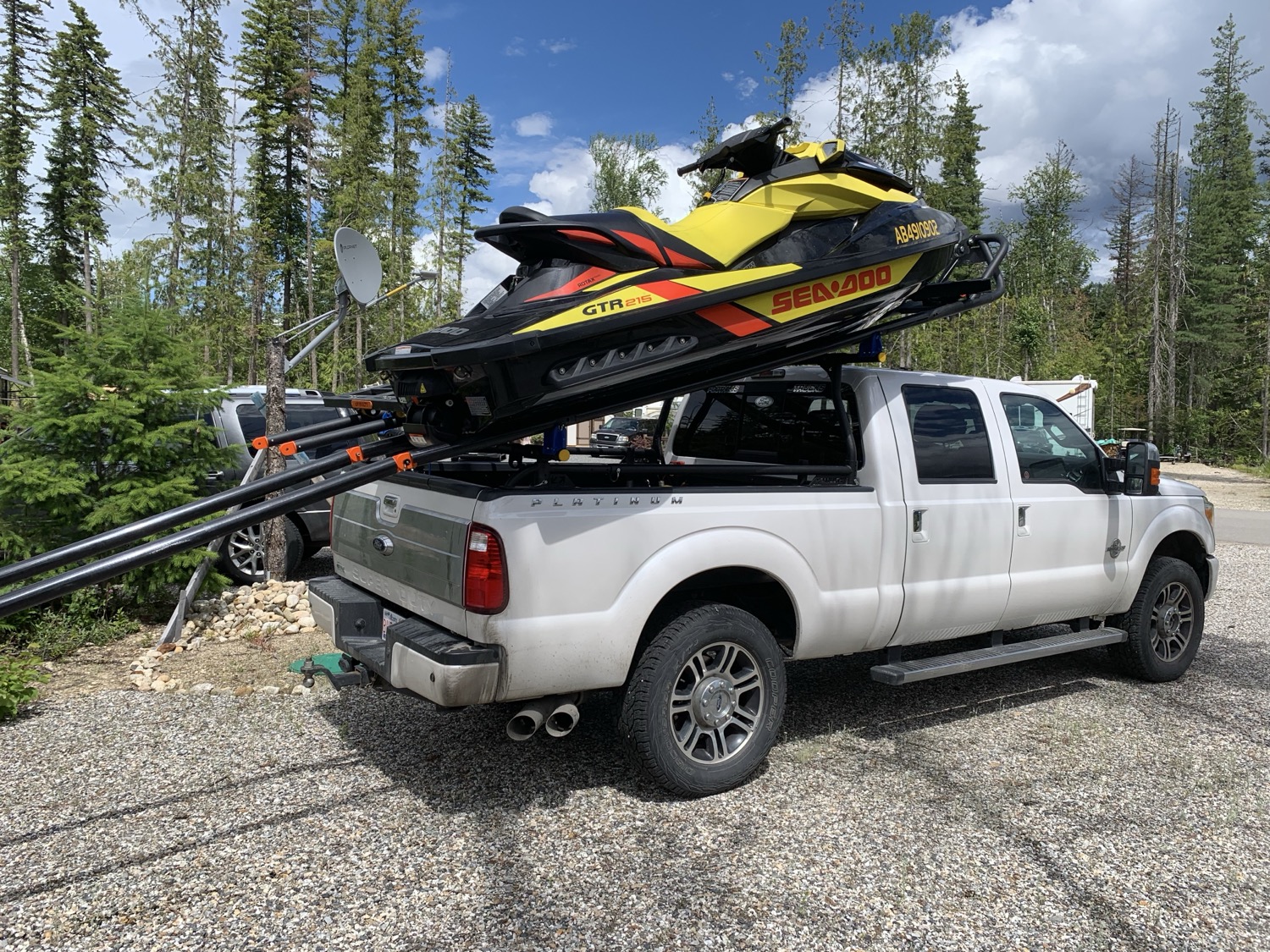 Rails down, ready to load