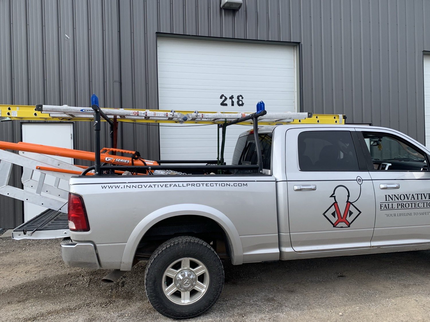 Work truck — ladders and gear