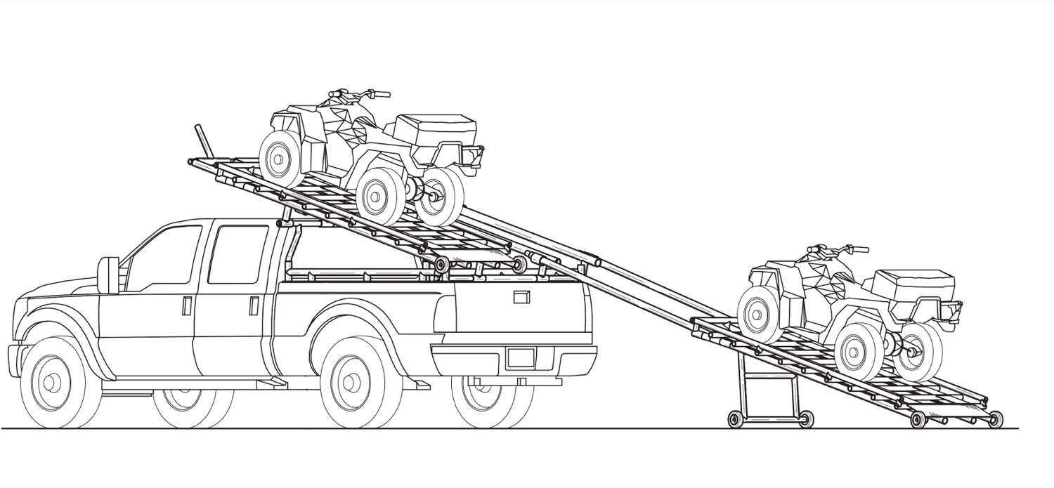 ATV loading — line drawing